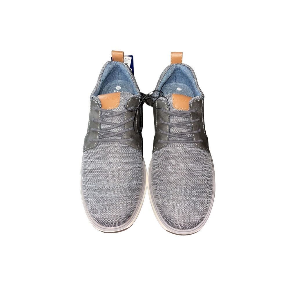 IZOD Shoes Mens 8 Gray Kyler Lace Up Memory Foam Casual Comfort New In Box